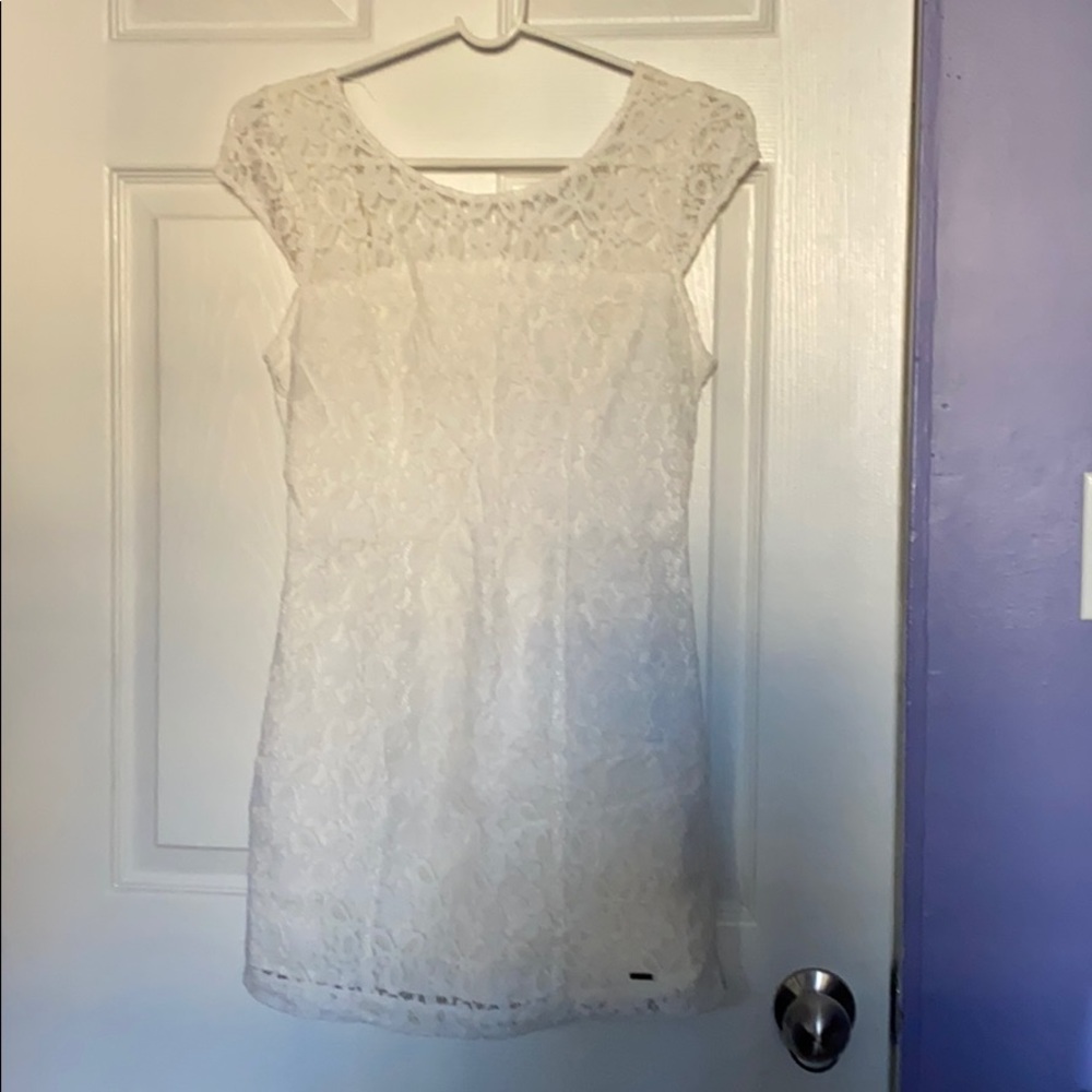 Hollister white lace dress
